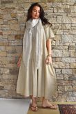 Rustic Nature Linen Blend Smock T Shirt Dress Washed Cedar